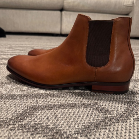 DESAI Men’s Chelsea Leather Dress Boots Casual Brown Chukka Style US Size 10 - Picture 2 of 6